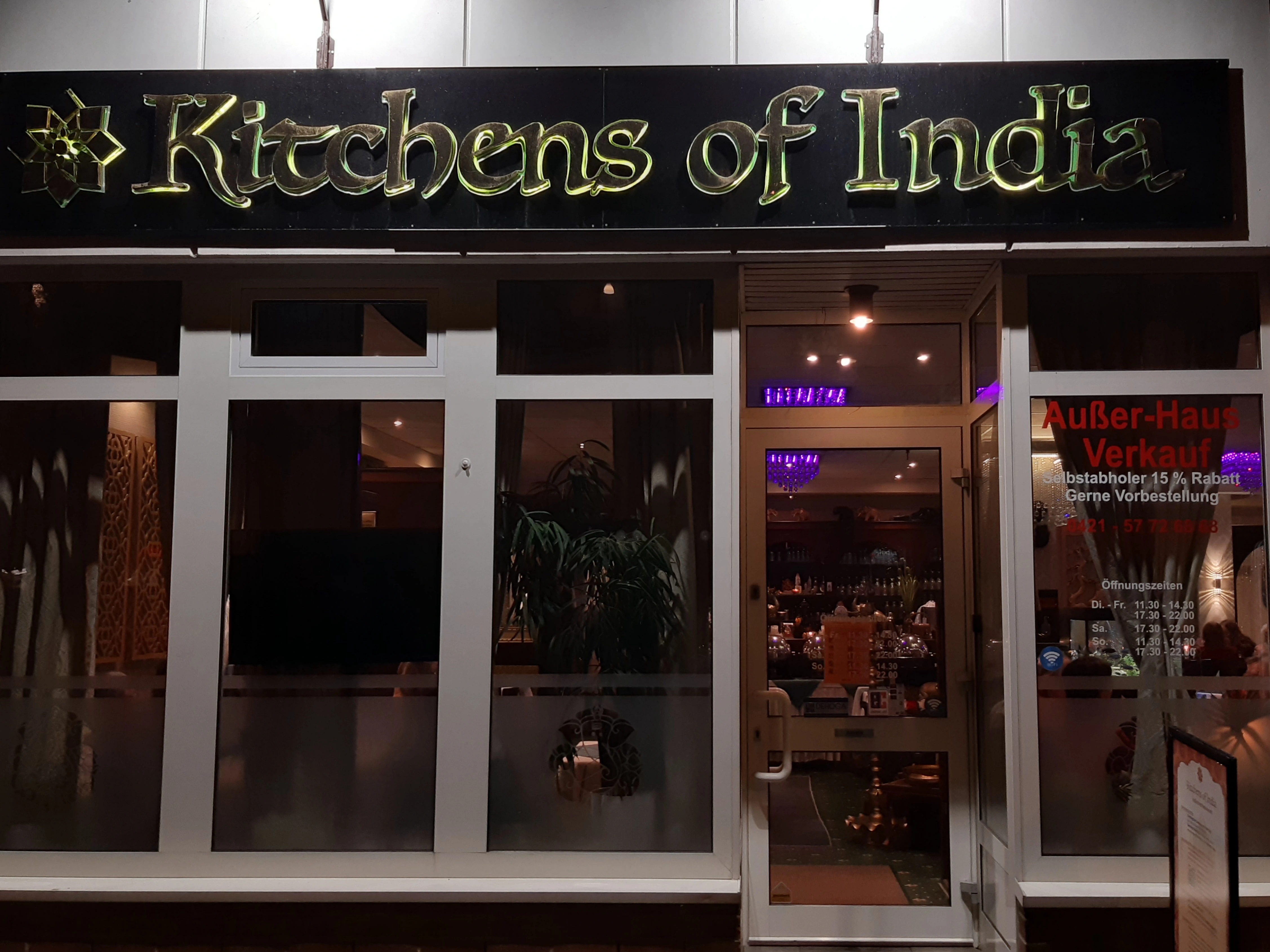 Kitchens of India in Bremen von außen